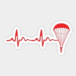 skydive heartbeat Sticker